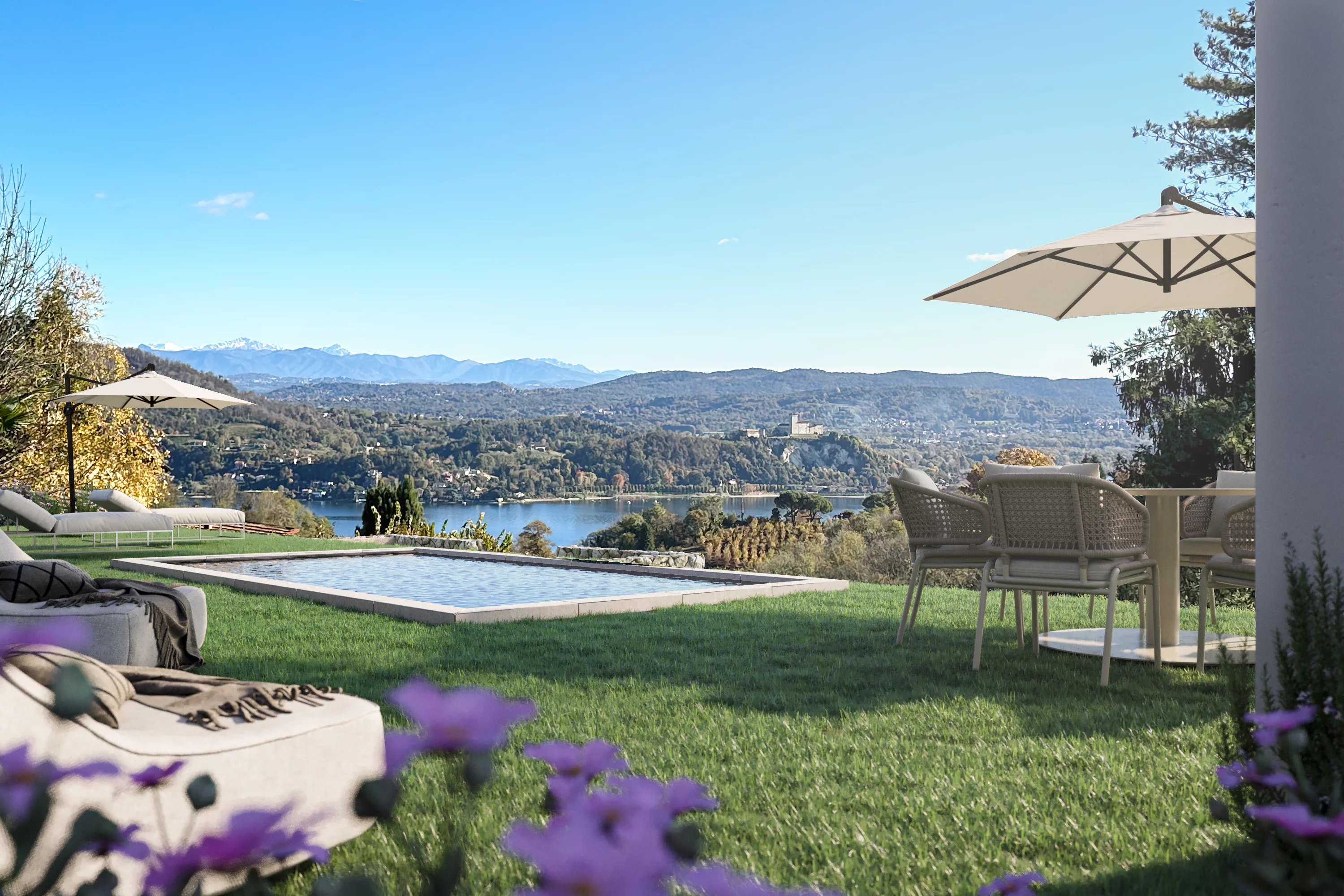 Villa / Landhuis Moderne luxe villa in aanbouw op de heuvel van het Lago Maggiore in Arona — foto 4