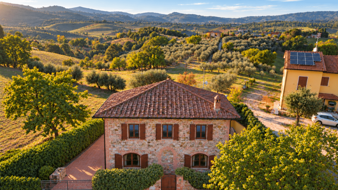 Vrijstaande stenen villa met panoramisch uitzicht in Torrita di Siena - Foto 2