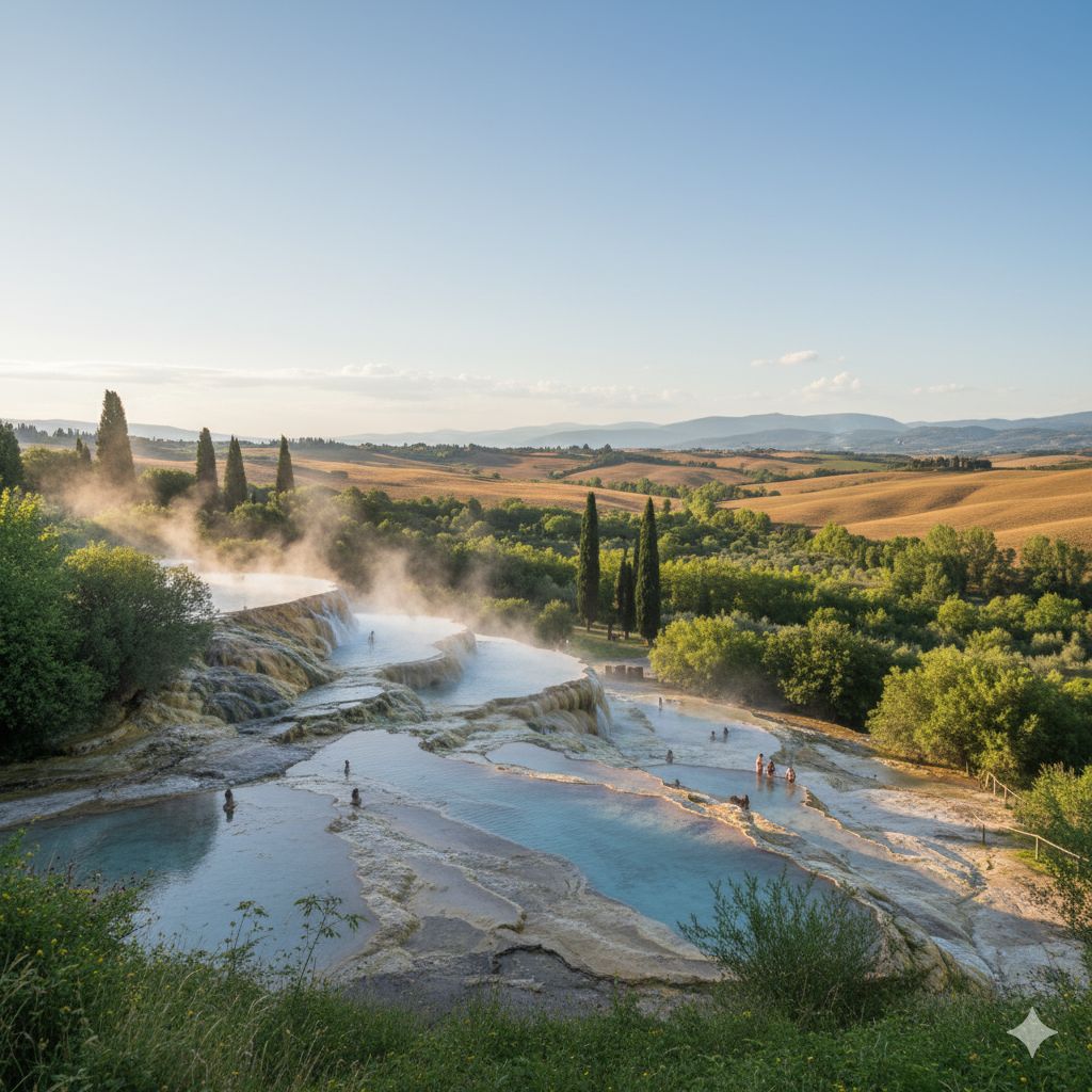 Een tweede huis nabij de thermale bronnen van Toscane