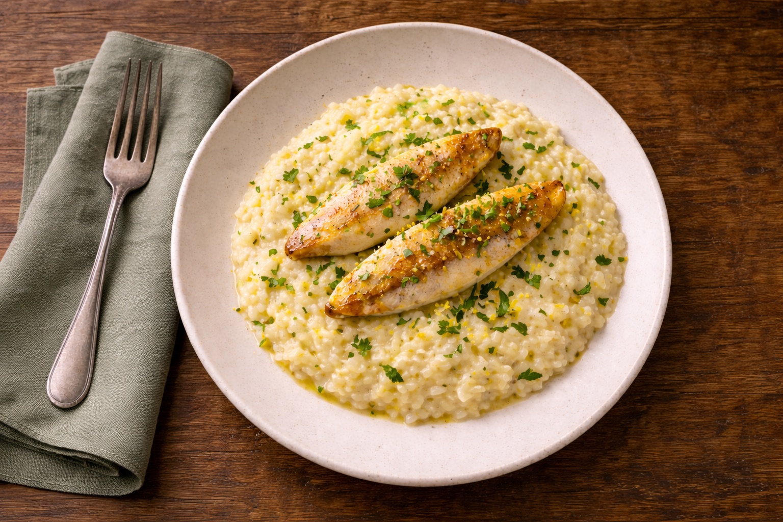 Streekgerecht uit het Lago Maggiore: risotto met baars en citroenzeste