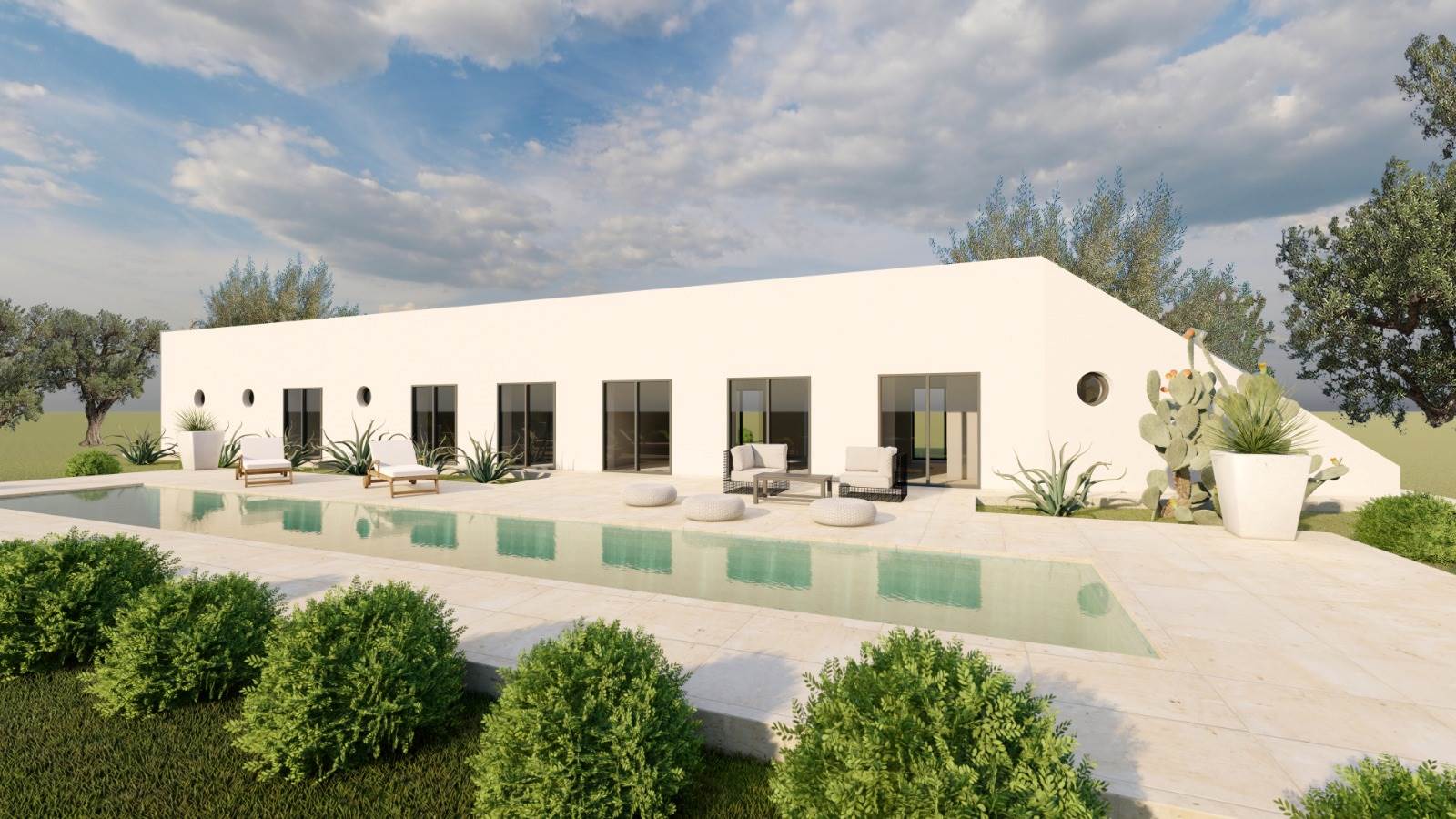Nieuwbouw Villa tussen de Olijfbomen met uitzicht op zee